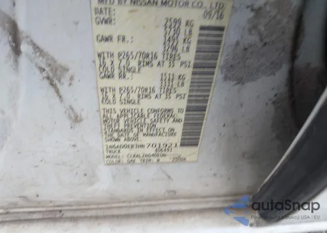 2017 Nissan Frontier Desert Runner/S/Sl/Sv z USA, uszkodzony, nr VIN 1N6AD0ER3HN701921